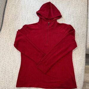 Cuddl Duds Men's Deep Red Zip-Up Sweater